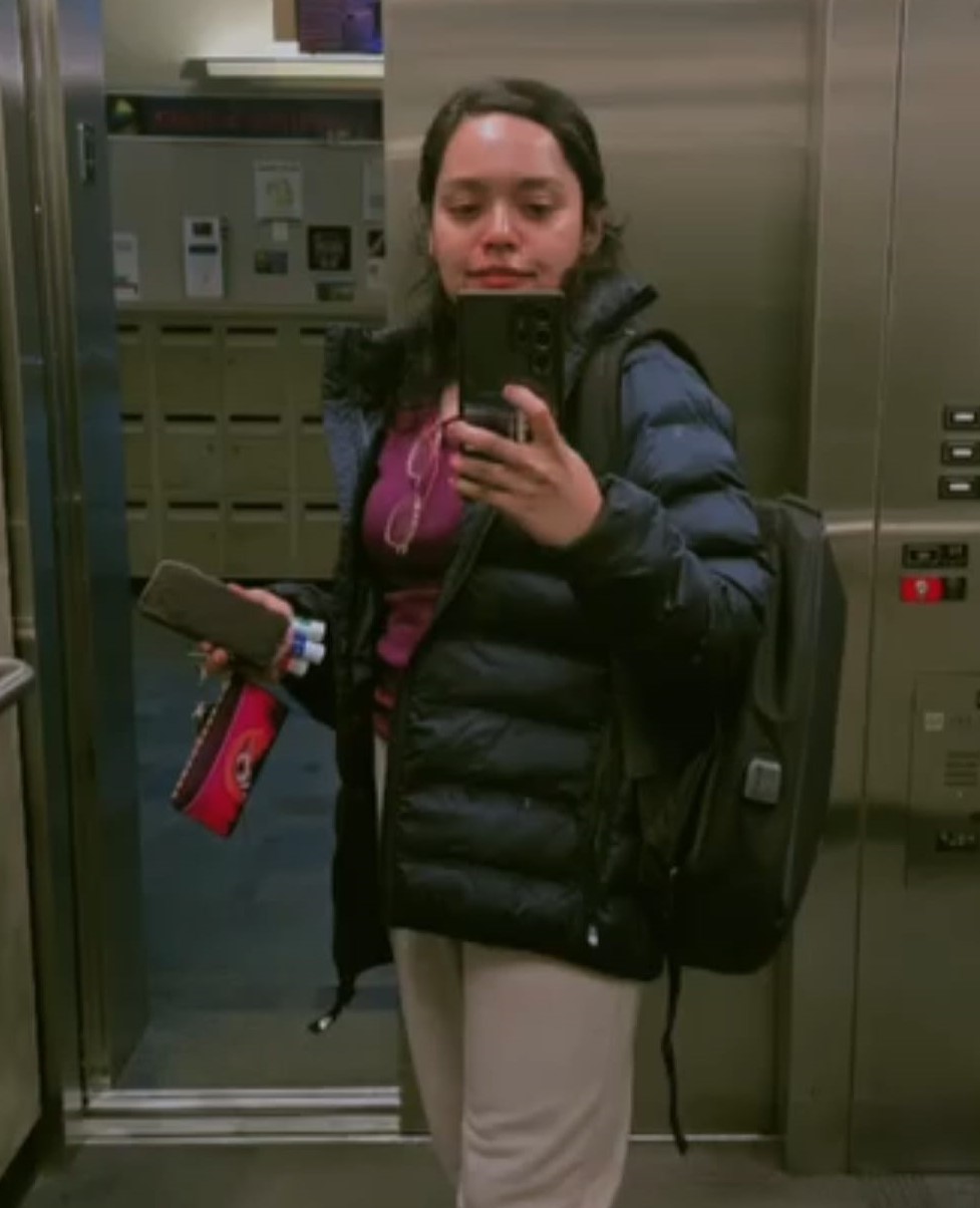 Nidita Roy in a University of Victoria building